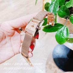 Đồng Hồ Nữ Guess W0127L3 - Mặt Số Vuông - Dây Thép Lưới - 25 x 23mm