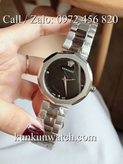 Đồng Hồ Nữ Versace Idyia Bạc Mặt Đen - 36mm
