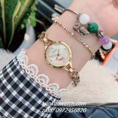 Đồng Hồ Lắc Tay Nữ Rado Điểm Pha Lê 4 Mốc Giờ Gold 26mm