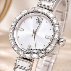 Đồng Hồ Nữ Swarovski Matrix Bangle Silver Đính Đá 25mm