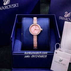 Đồng Hồ Nữ Swarovski Matrix Bangle Rose Gold Đính Đá 25mm