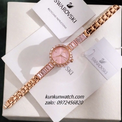 Đồng Hồ Nữ Swarovski Matrix Bangle Rose Gold Đính Đá 25mm