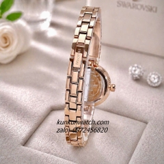 Đồng Hồ Nữ Swarovski Matrix Bangle Rose Gold Mặt Xám Đính Đá 25mm