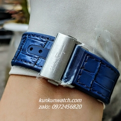 Đồng Hồ Nam Salvatore Ferragamo F80 Chronograph Dây Silicone Xanh Silver 41mm