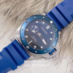 Đồng Hồ Nam Panerai Luminor Submersible Automatic Dây Cao Su Xanh Dương 47mm