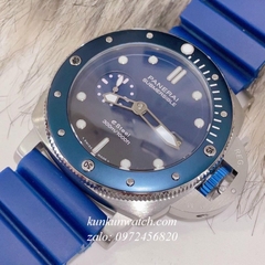 Đồng Hồ Nam Panerai Luminor Submersible Automatic Dây Cao Su Xanh Dương 47mm