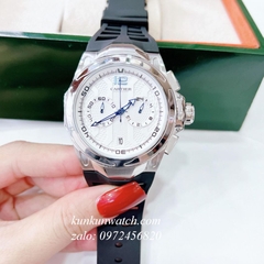 Đồng Hồ Nam Cartier Chronograph 5 Kim Đen Mặt Trắng 44mm