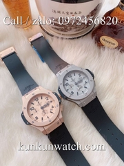 Đồng Hồ Nam Hublot HLS031 - Quartz - Dây Cao Su Đen Vỏ Bạc -  41mm