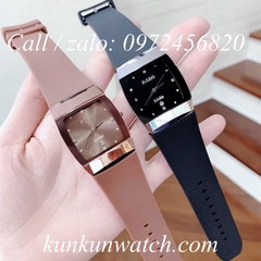 Đồng Hồ Nam Rado Mặt Chữ Nhật Dây Silicon - 28mm