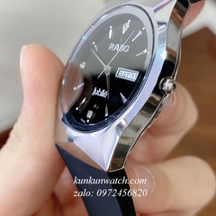 Đồng Hồ Nam Rado Mặt Tròn Vỏ Góc Cạnh 2 Lịch Dây Silicon - 38mm