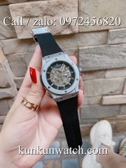 Đồng Hồ Nam Hublot HLCS022 - Automatic - Dây Cao Su Đen Vỏ Bạc -  42mm