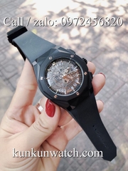 Đồng Hồ Nam HUBLOT HLS021 - Quartz - Dây Cao Su Đen Vỏ Đen -  42mm