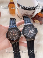 Đồng Hồ Nam Hublot HLS041 - Quartz - Dây Cao Su Đen Vỏ Đen -  41mm