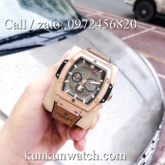 Đồng Hồ Nam Hublot Senna Champion 88 HLD011 - Quartz - Dây Da Nâu - 43mm x 45mm