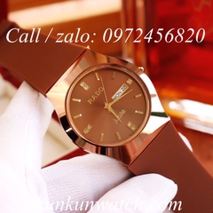 Đồng Hồ Nam Rado Mặt Tròn 2 Lịch Dây Silicon - 38mm