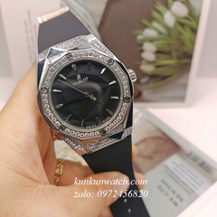 Đồng Hồ Nam Hublot Geneve Automatic Đính Pha Lê Nền Mặt Số Phá Cách 44mm