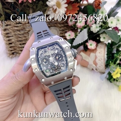 Đồng Hồ Nam Richard Miller -  Dây Cao Su Xám - Quartz - 42mm