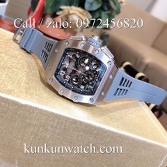 Đồng Hồ Nam Richard Miller -  Dây Cao Su Xám - Quartz - 42mm