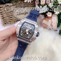 Đồng Hồ Nam Richard Miller -  Dây Cao Su Xanh Dương - Quartz - 42mm