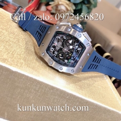 Đồng Hồ Nam Richard Miller -  Dây Cao Su Xanh Dương - Quartz - 42mm