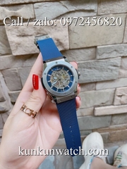 Đồng Hồ Nam Hublot HLCS024 - Automatic - Dây Cao Su Xanh Vỏ Bạc -  42mm