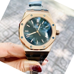 Đồng Hồ Nam Audemars Piguet Royal Oak 03 Kim Automatic Dây Da Đen Vỏ Vàng 41mm 1