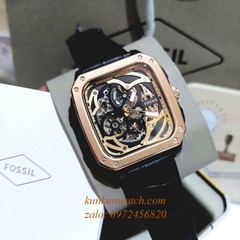 Đồng Hồ Nam Fossil BQ2572 Automatic Lộ Cơ Mặt Vuông Dây Da 42mm