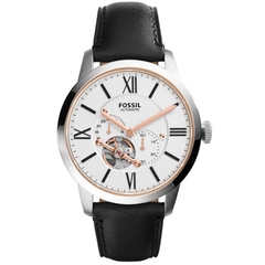 Đồng Hồ Nam Fossil ME3104 Automatic Lộ Cơ Mốc 7 Giờ Dây Da 44mm