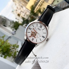 Đồng Hồ Nam Fossil ME3104 Automatic Lộ Cơ Mốc 7 Giờ Dây Da 44mm