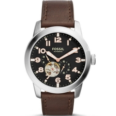 Đồng Hồ Nam Fossil ME3118 Automatic Lộ Cơ Mốc 7 Giờ Dây Da 44mm