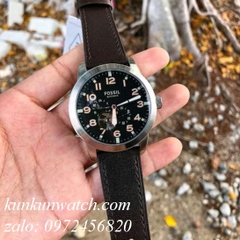 Đồng Hồ Nam Fossil ME3118 Automatic Lộ Cơ Mốc 7 Giờ Dây Da 44mm