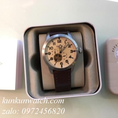 Đồng Hồ Nam Fossil ME3119 Automatic Lộ Cơ Mốc 7 Giờ Dây Da 44mm