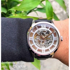 Đồng Hồ Nam Fossil ME3041 Automatic Lộ Cơ Dây Da 44mm