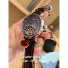 Đồng Hồ Nam Patek Philippe Geneve Automatic Ngày Đêm Đen Silver 42mm