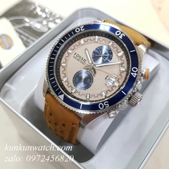 Đồng Hồ Nam Fossil CH2951 Chronograph Niềng Số Dây Da 45mm
