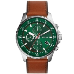 Đồng Hồ Nam Fossil FS5734 Chronograph Viền Mặt Răng Cưa Dây Da 48mm 1