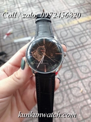 Đồng Hồ Nam Bulova 96A188 - Automatic - Dây Da Đen Mặt Đen ( Vạch Chỉ Giờ Vàng Hồng ) -  41mm