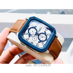 Đồng Hồ Nam Fossil BQ2658 6 Kim Mặt Vuông 42mm Dây Da Quartz