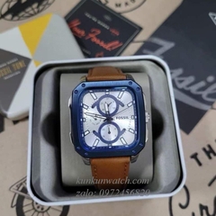Đồng Hồ Nam Fossil BQ2658 6 Kim Mặt Vuông 42mm Dây Da Quartz