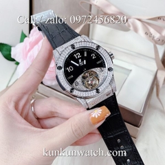 Đồng Hồ Nam Hublot HLCD091 - Automatic - Dây Da Đen Vỏ Bạc -  42mm