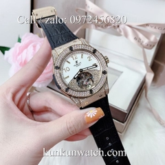 Đồng Hồ Nam Hublot HLCD092 - Automatic - Dây Da Đen Vỏ Vàng -  42mm