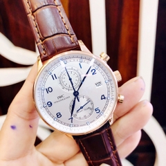 Đồng hồ Nam IWC - Quartz ( Pin ) - Dây da  - IWCD012