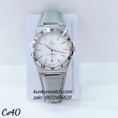 Đồng Hồ Nam Omega Constellation Automatic Niềng Số La Mã Dây Xám Silver 40mm 1