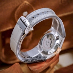 Đồng Hồ Nam Omega Constellation Automatic Niềng Số La Mã Dây Xám Silver Viền Đen 40mm