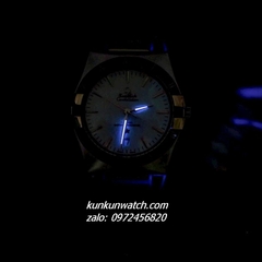 Đồng Hồ Nam Omega Constellation Automatic Niềng Số La Mã Dây Xám Silver Viền Đen 40mm