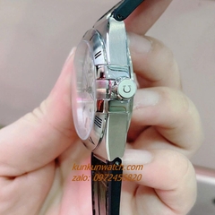 Đồng Hồ Nam Omega Constellation Automatic Niềng Số La Mã Dây Đen Silver, Nền Mặt Vân 40mm