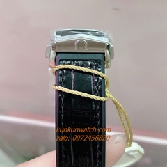 Đồng Hồ Nam Omega Constellation Automatic Niềng Số La Mã Dây Đen Silver, Nền Mặt Vân 40mm