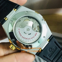 Đồng Hồ Nam Omega Constellation Automatic Niềng Số La Mã Dây Xanh Mộc Silver 40mm