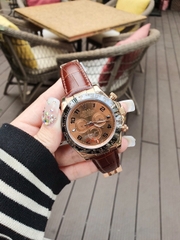 Đồng Hồ Nam Rolex  RLCD03 - Automatic -  Dây Da Nâu  -  44mm