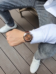 Đồng Hồ Nam Rolex  RLCD03 - Automatic -  Dây Da Nâu  -  44mm